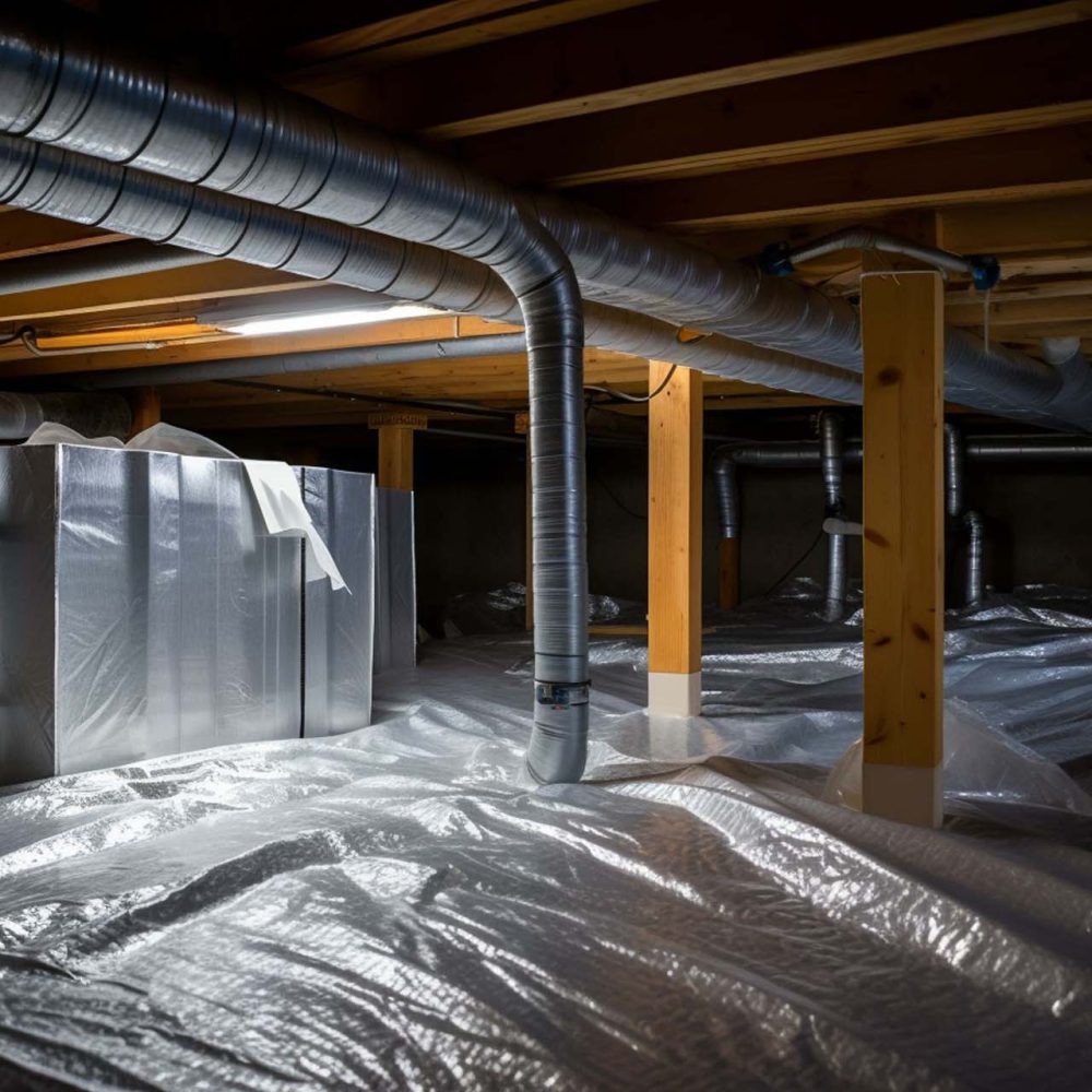 Encapsulation system protecting floor joists from moisture in Nashville crawlspace